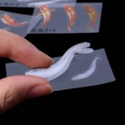 8 adesivi effetto 3D - Pesci rossi - accessori & bijoux in resina