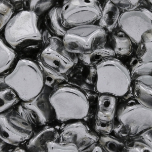 Perline in vetro Ginko Duo 2 fori 7.5x7.5 mm Labrador x10g