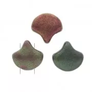 Perline in vetro Ginko Duo 2 fori 7.5x7.5 mm Metallic Iris Satin x10g