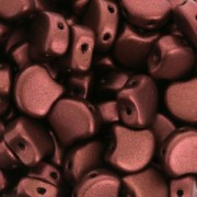 Perline in vetro Ginko Duo 2 fori 7.5x7.5 mm Red Copper Mat x10g|raw }}