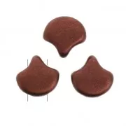 Perline in vetro Ginko Duo 2 fori 7.5x7.5 mm Red Copper Mat x10g