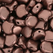 Perline in vetro Ginko Duo 2 fori 7.5x7.5 mm Light Copper Mat x10g|raw }}