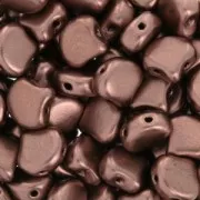 Perline in vetro Ginko Duo 2 fori 7.5x7.5 mm Light Copper Mat x10g