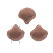 Perline in vetro Ginko Duo 2 fori 7.5x7.5 mm Light Copper Mat x10g