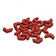 Perles en verre Chevron Beads 10x4 mm Red Metallic Mat x30