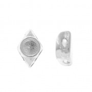 Cymbal - per Gemduo 8x5mm Areti con retro piatto cabochon 3mm Argento antico x1|raw }}