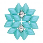 Cymbal - per Gemduo 8x5mm Areti con retro piatto cabochon 3mm Argento antico x1