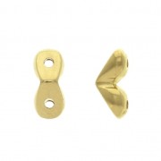 Cymbal Side Bead - Perlina in metallo per Gemduo 8x4 mm Mitakas Dorato con oro fino x1