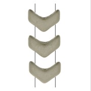 Perles en verre Chevron Beads 10x4 mm Beige Metallic Mat x30|raw }}