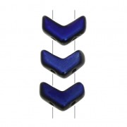 Perles en verre Chevron Beads 10x4 mm Jet Azuro x30|raw }}