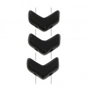 Perles en verre Chevron Beads 10x4 mm Jet x30|raw }}