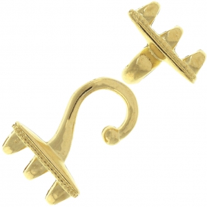 Cymbal Bead Endings - terminale per Superduo 24x12 mm Mesaria III Dorato con oro fino x1