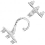 Cymbal Bead Endings - terminale per Superduo 24x12mm Mesaria III Argento x1|raw }}