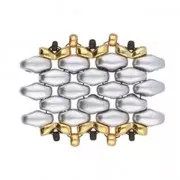 Cymbal Side Bead per Superduo 2.5x5mm Kaparia Dorato con oro fino x1