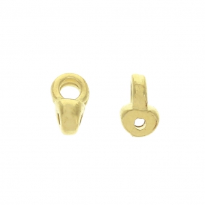Cymbal Bead Endings - Terminale SuperDuo 3x5 mm Remata Dorato con oro fino x1