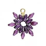 Cymbal Bead Endings - Terminale SuperDuo 3x5 mm Remata Dorato con oro fino x1