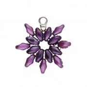 Cymbal Bead Endings - Terminale per SuperDuo 3x5mm Remata Argento antico x1