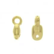 Cymbal Bead Endings - terminale per SuperDuo 3.5x8 mm Vourkoti Dorato con oro fino x1
