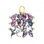 Cymbal Bead Endings - Terminale per SuperDuo 4x6 mm Kolympos Argento antico x1