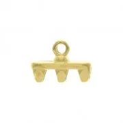 Cymbal Bead Endings - terminale per SuperDuo 11x8mm Rozos III Dorato con oro fino x1