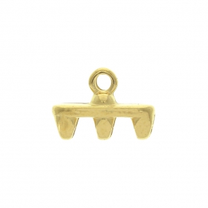 Cymbal Bead Endings - terminale per SuperDuo 11x8mm Rozos III Dorato con oro fino x1