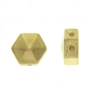 Cymbal Bead Substitute - Perline in metallo - HoneyComb 6 mm Galini Dorato con oro fino x1