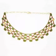 Cymbal Bead Substitute - Perline in metallo - HoneyComb 6 mm Galini Dorato con oro fino x1