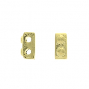 Cymbal Bead Substitute per Half Tila 5x2.3x2.7 mm Ornos Dorato con oro fino x1