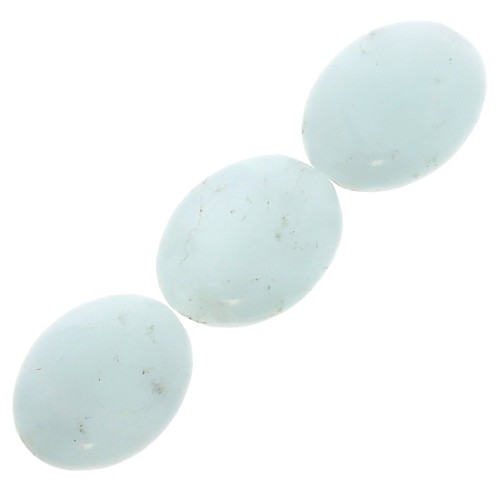 Perline Amazonite olive piatte mm. 14x10 x5