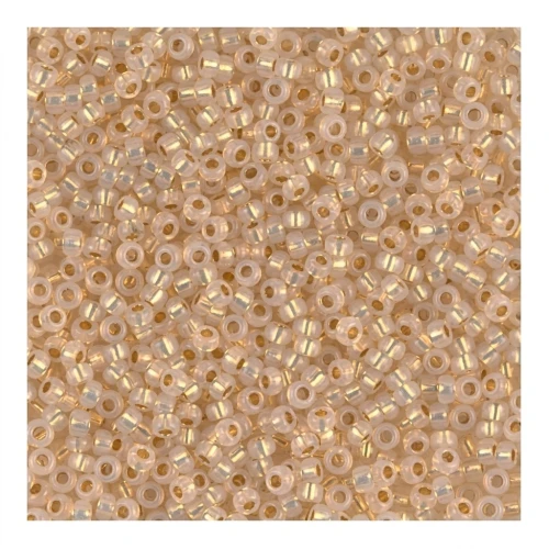 Rocaille Miyuki 15/0 196 - 24kt Yellow Gold Lined Opal x5g