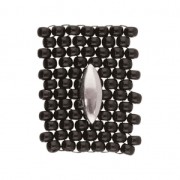 Cymbal - per Rocaille Miyuki 8/0 - 5.2x12mm Livari Argentato antico x1