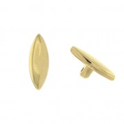 Cymbal - Per Rocaille Miyuki 8/0 - 5.2x12mm Livari Dorato con oro fino x1