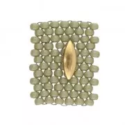 Cymbal - Per Rocaille Miyuki 8/0 - 5.2x12mm Livari Dorato con oro fino x1