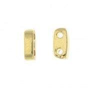 Cymbal - per Rocaille Miyuki 8/0 - 2.6x5.5mm Vai Dorato con oro fino x1