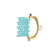 Cymbal - Terminale per tessitura Miyuki Delica 11/0 15 mm Fres II Dorato con oro fino x1