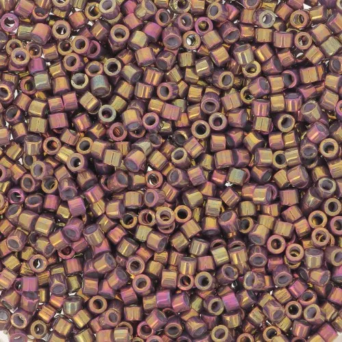 Miyuki Delica 11/0 DB1010 - Metallic Earth Batik Gold Iris