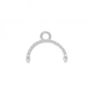 Cymbal- Terminale per tessitura Miyuki Delica 11/0 12mm Skaloti II Arg antico x1