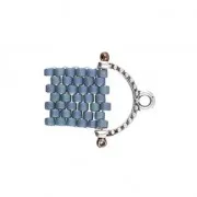 Cymbal- Terminale per tessitura Miyuki Delica 11/0 12mm Skaloti II Arg antico x1