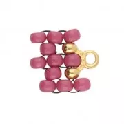 Perla per tessitura Rocaille Miyuki 8/0 6 mm Alona II Dorato con oro fino