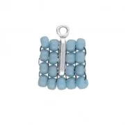 Cymbal - Terminale per tessitura con Miyuki 8/0 3x13mm Zakros Argento antico x1