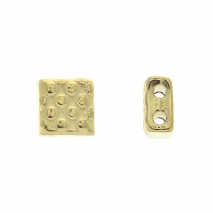 Cymbal Bead Substitute per Tila Beads 5x5x2.4 mm Parasporos Dorato con oro fino x1