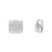 Cymbal Bead Substitute per Tila Beads 5x5x2.4mm Peponas Argento antico x1