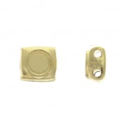 Cymbal Bead Substitute per Tila 5x5x2.4 mm Peponas Dorato con oro fino x1|raw }}