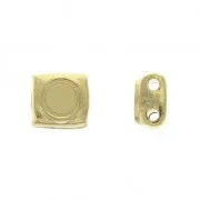 Cymbal Bead Substitute per Tila 5x5x2.4 mm Peponas Dorato con oro fino x1
