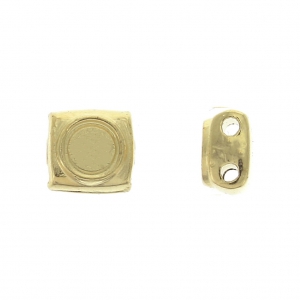 Cymbal Bead Substitute per Tila 5x5x2.4 mm Peponas Dorato con oro fino x1