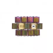 Cymbal Bead Substitute per Tila 5x5x2.4 mm Peponas Dorato con oro fino x1