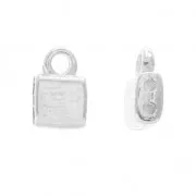 Cymbal Bead Endings - Terminale per Tila Beads 7x5mm Piperi Argentato antico x1