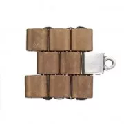 Cymbal Bead Endings - Terminale per Tila Beads 7x5mm Piperi Argentato antico x1