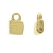 Cymbal Bead Endings - Terminale per Tila Beads 7x5 mm Piperi Dorato con oro fino x1