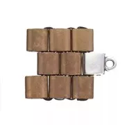 Cymbal Bead Endings - Terminale per Tila Beads 7x5 mm Piperi Dorato con oro fino x1